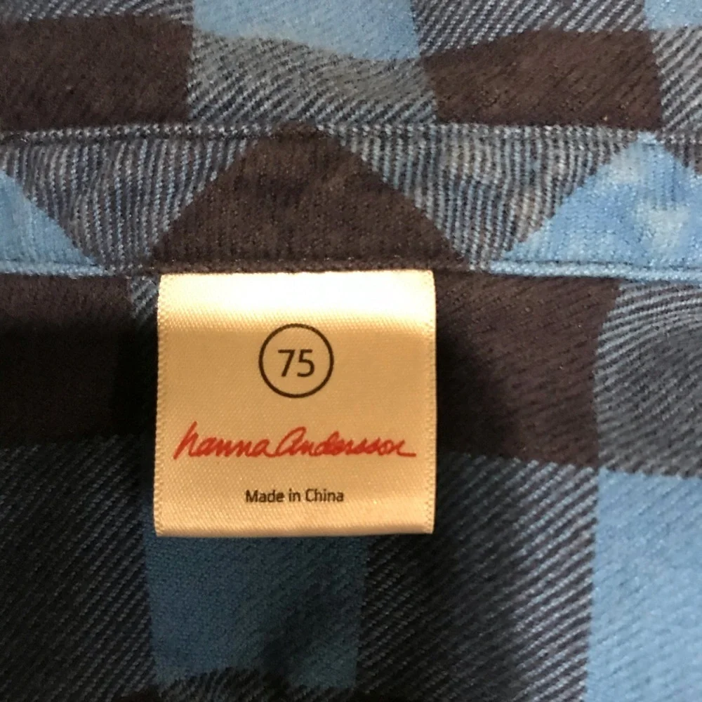 Hanna Andersson blue buffalo check flannel